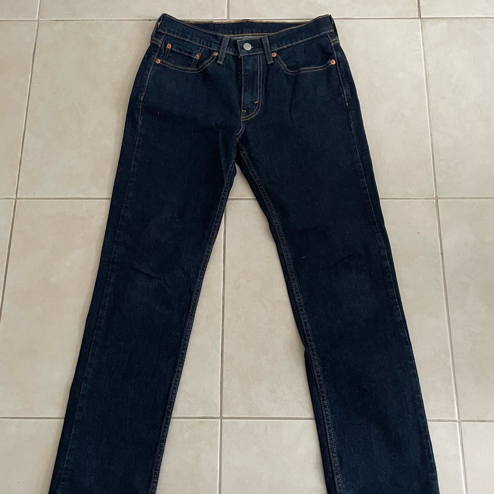 mens levi’s 514 dark blue jeans